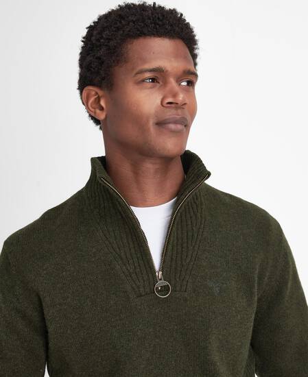 Essential Half-Zip Jumper Seaweed