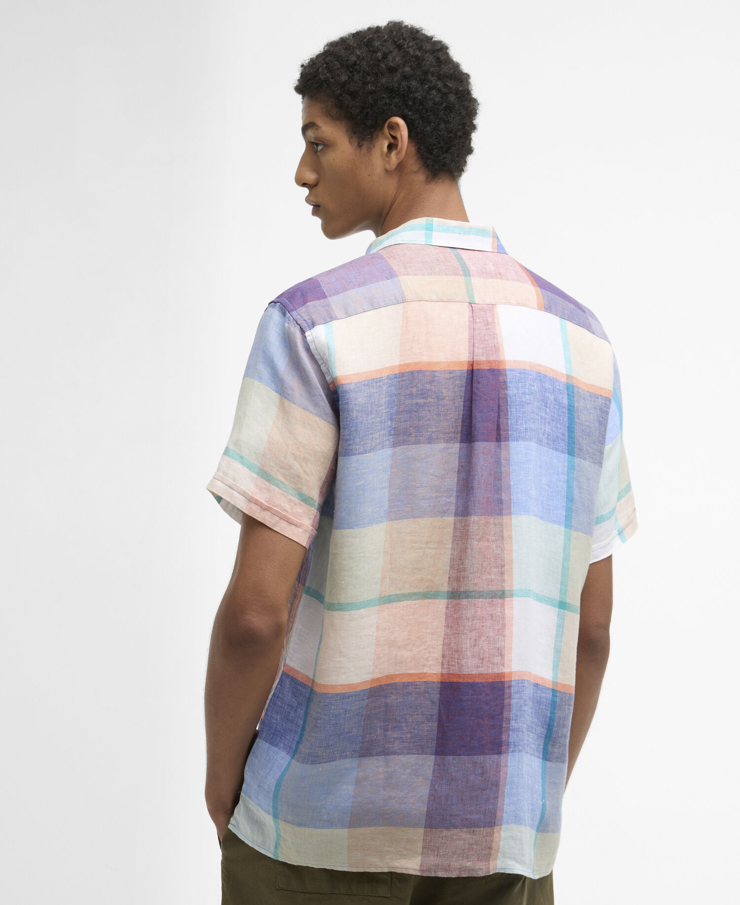 Bridford Checked Regular Short-Sleeved Shirt Mint Blue