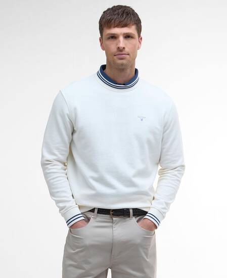 Rosford Tipped Sweatshirt Whisper White