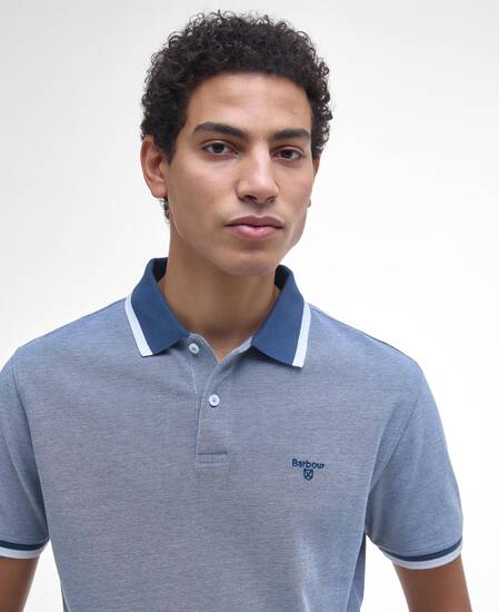 Polo Barnard a maniche corte Dark Denim
