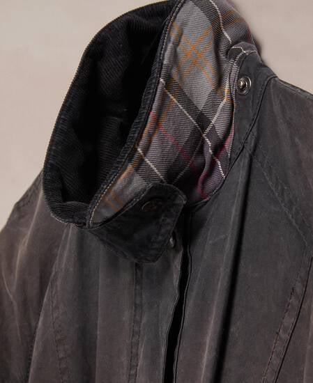 Barbour Re-loved Women's Beadnell Waxed Jacket - Size 18 Black