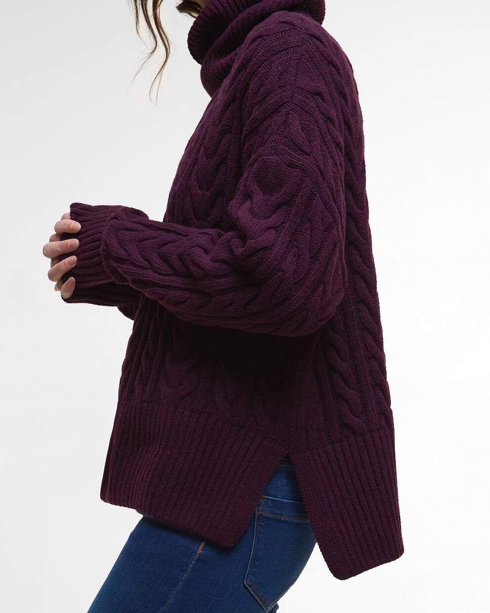 Maglione Embleton a collo alto con risvolto