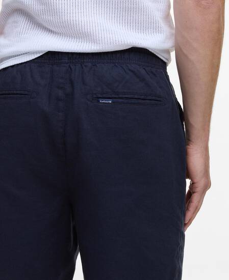Cotton Linen Relaxed Shorts Classic Navy