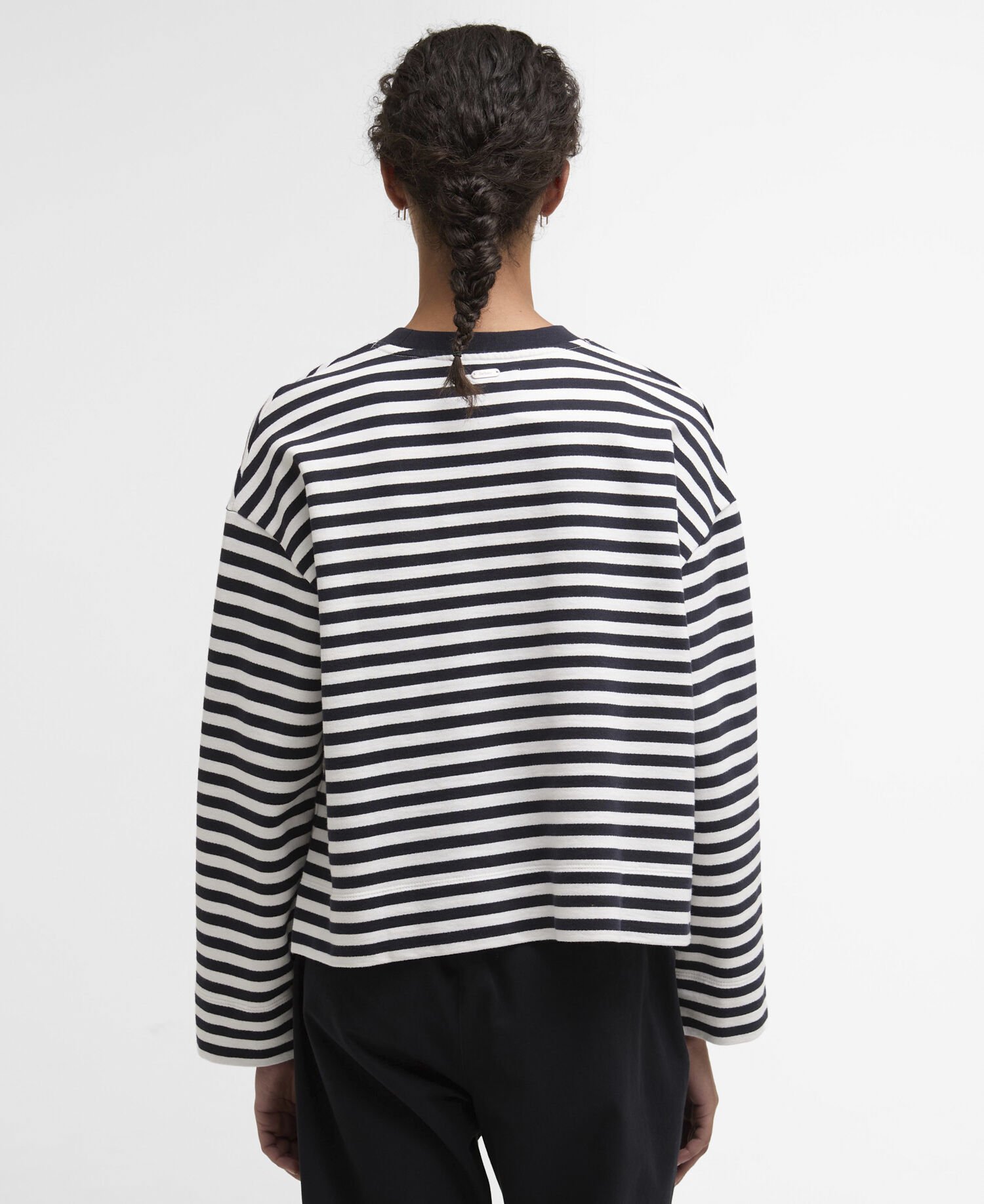 Gabby Striped Sweatshirt Dark Navy Stripe