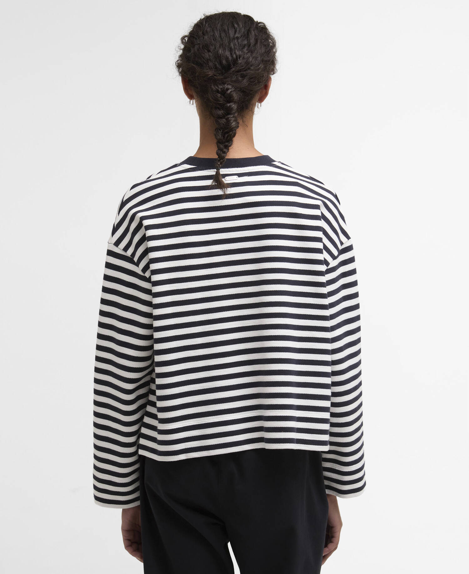 Gabby Striped Sweatshirt Dark Navy Stripe image number 2