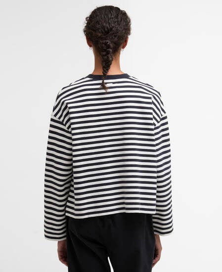 Gabby Striped Sweatshirt Dark Navy Stripe