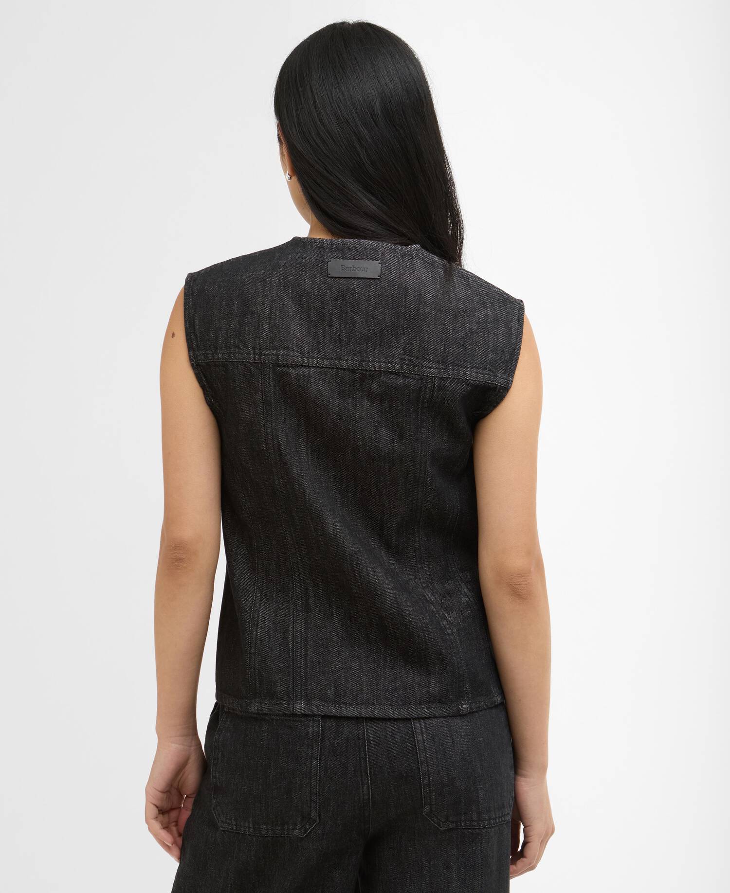 Gilet in denim Myra Black Denim image number 2