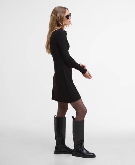 Chloe Ribbed Mini Dress Black