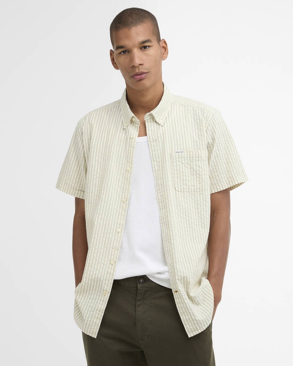 Cresswell Seersucker Regular Short-Sleeved Shirt
