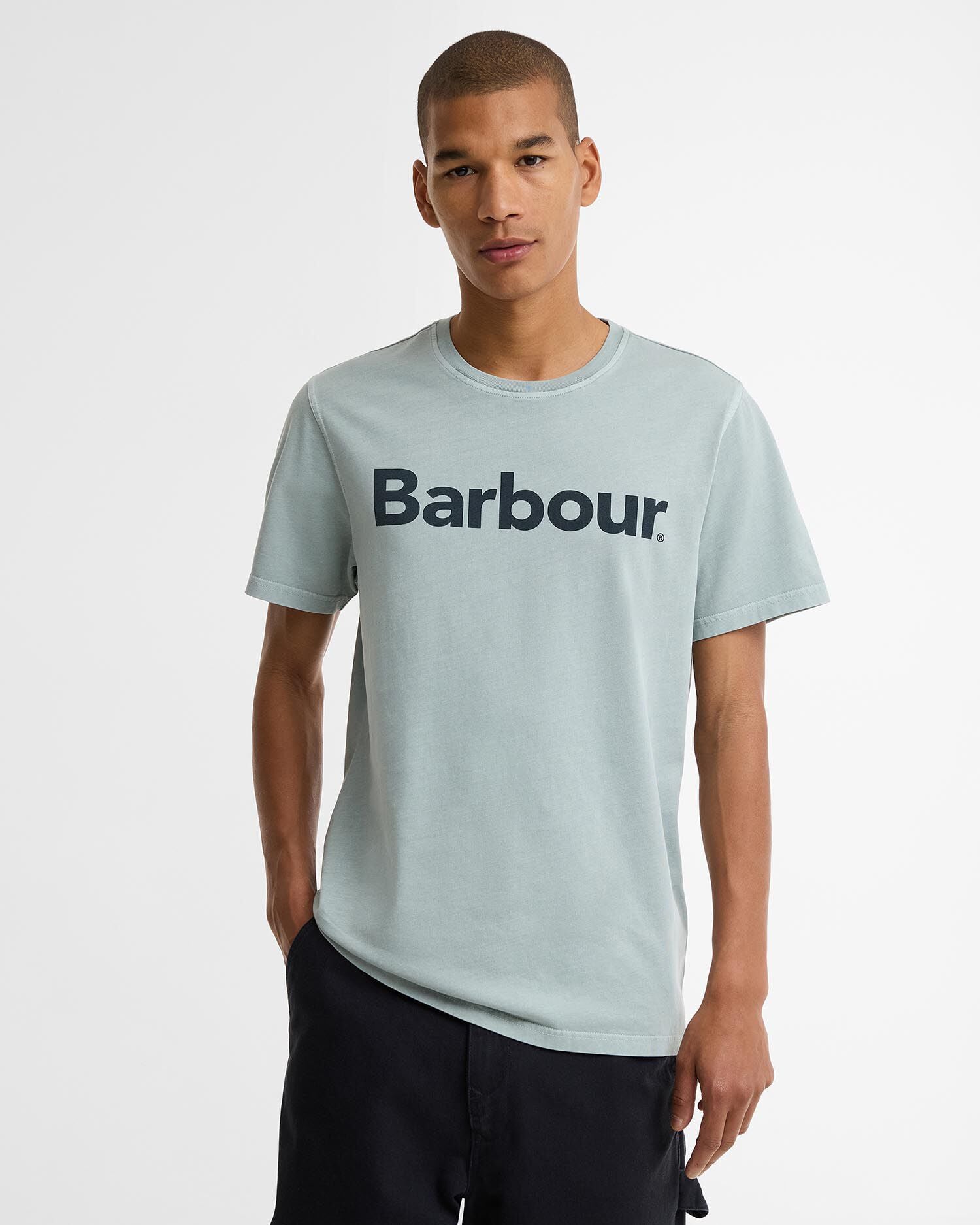 Washington Overdyed Logo Tailored T-Shirt Dusty Slate