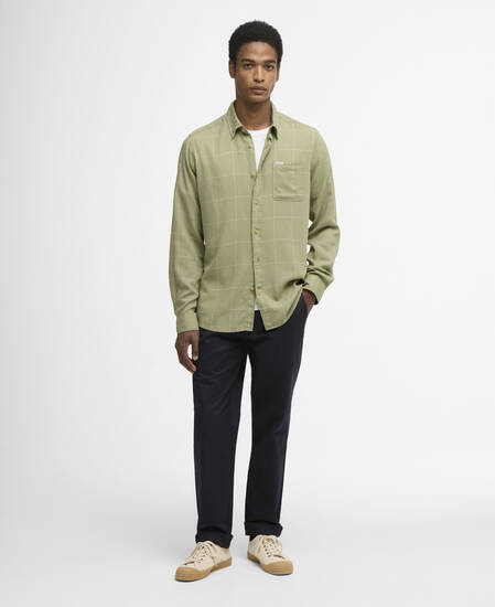 Camicia dalla vestibilit&agrave; leggermente aderente Citywell Tattersall Sea Green