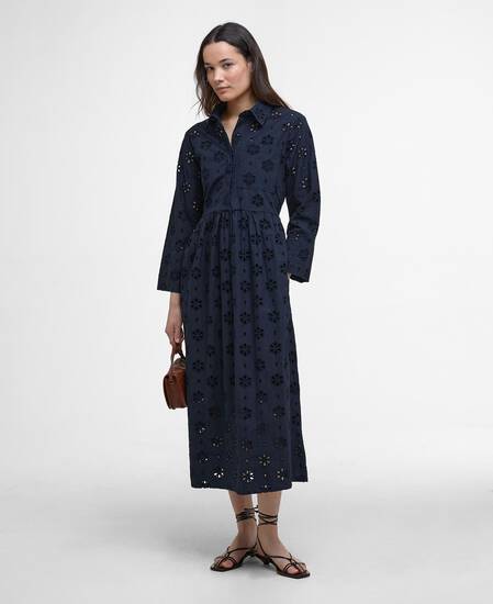 Abito midi in pizzo sangallo Melissa Navy