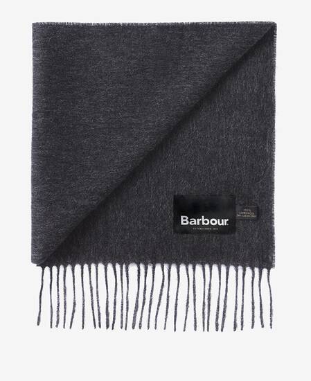 Plain Lambswool Scarf Charcoal-Grey
