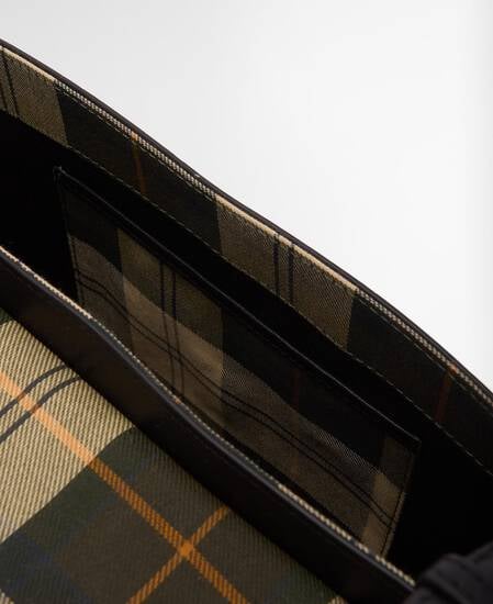 Ledertasche Rosa Crossbody Black/ Deboss Tartan