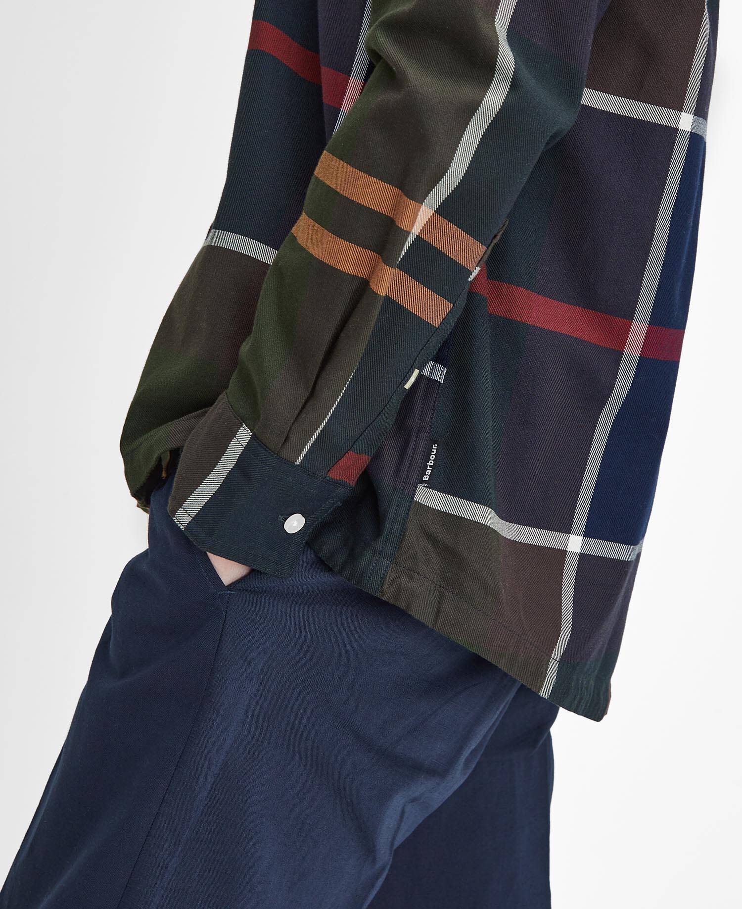 Renford Oversized Long-Sleeved Tartan Shirt image number 4