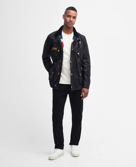 Union Jack International Waxed Jacket Classic Black