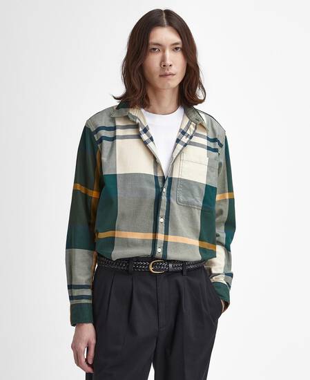 Renford Oversized Long-Sleeved Tartan Shirt Ancient Tartan