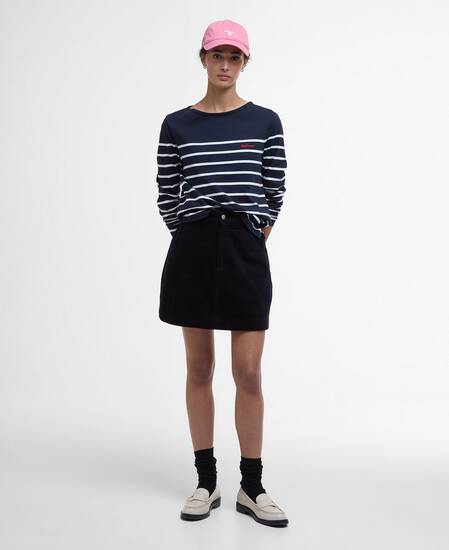Bradley Striped Long-Sleeved T-Shirt Navy Stripe