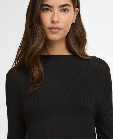 Ozara Ribbed Jumper Black