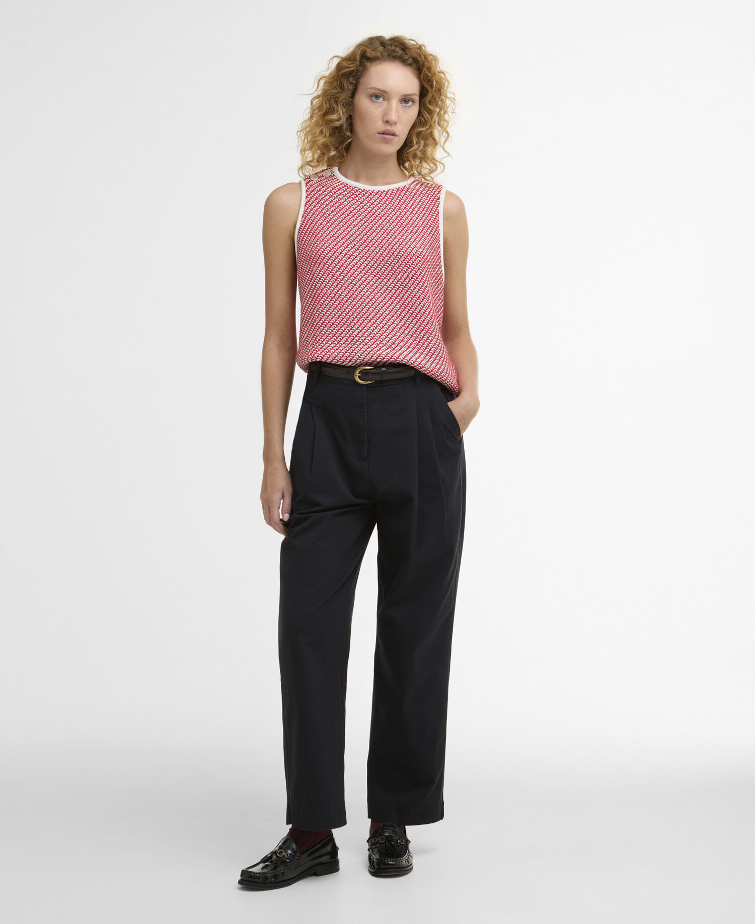 Amanda Knitted Vest Poppy Red