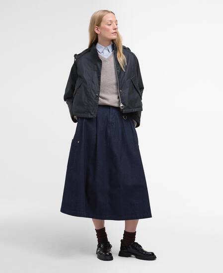 Giacca cerata Transport da donna Barbour x Margaret Howell Dark Navy