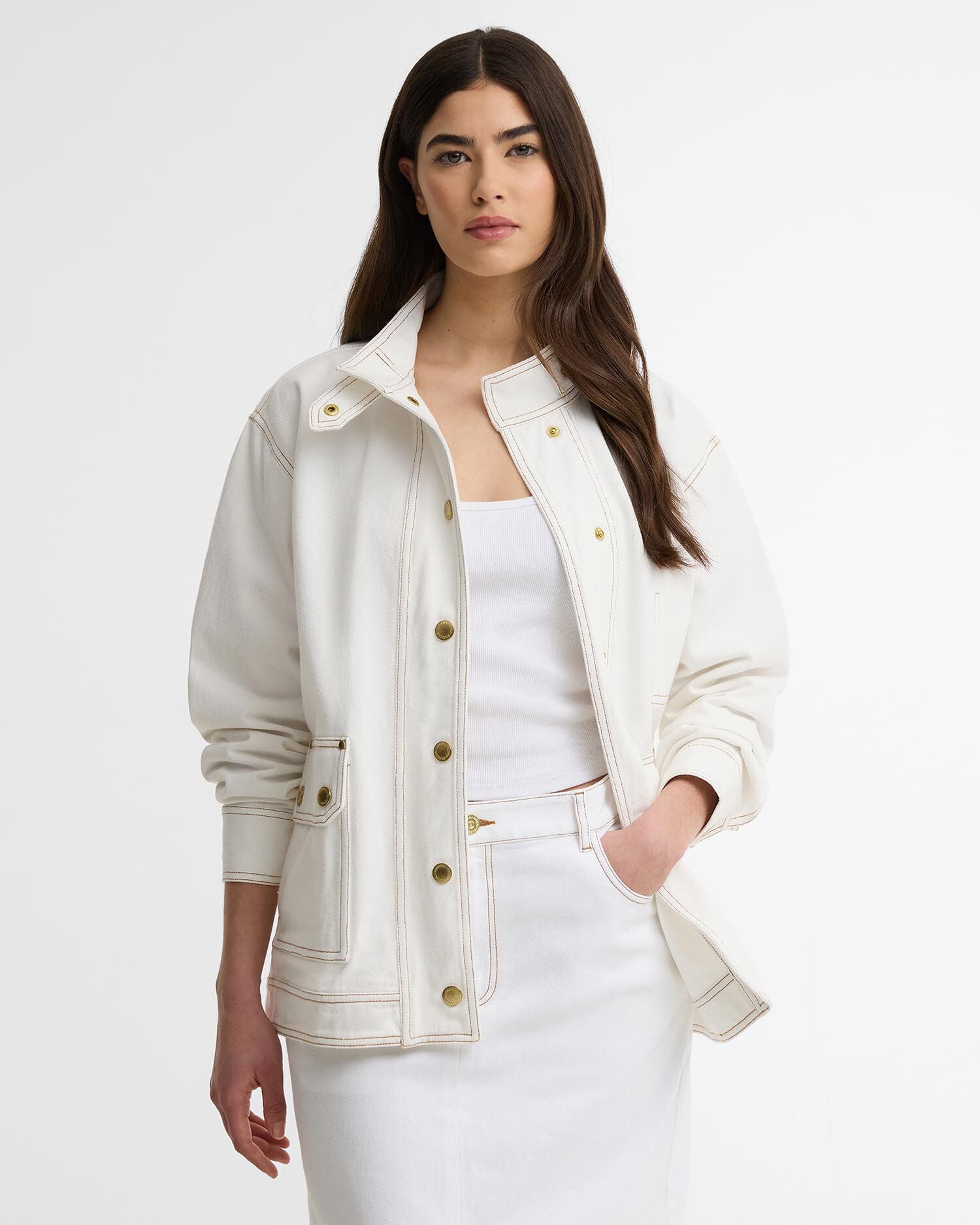 Kyla Denim Jacket Denim White