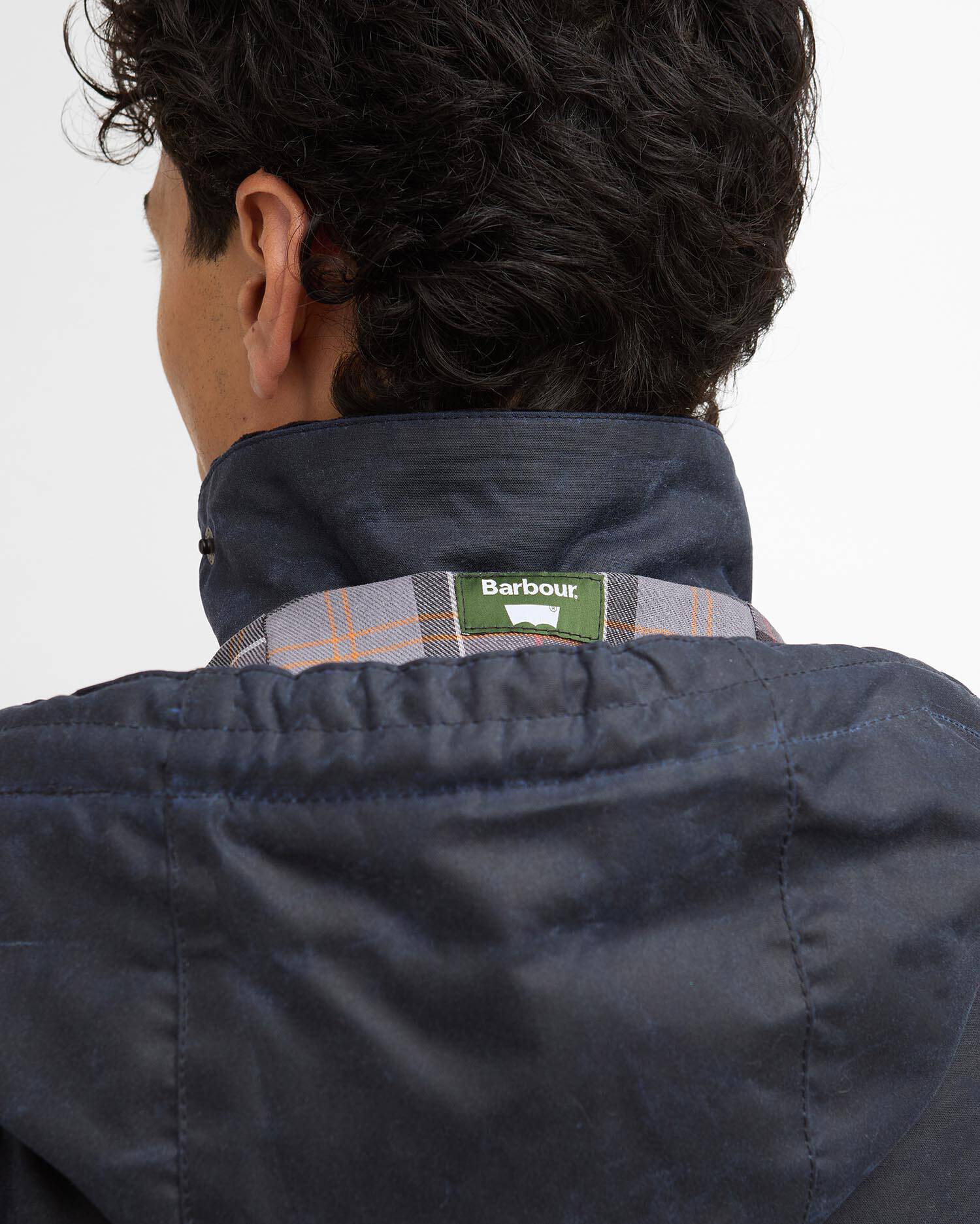 Barbour x Levi's Oversized Bedale Waxed Jacket Royal Navy image number 9