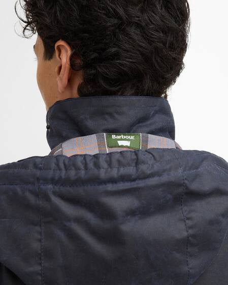 Barbour x Levi's Oversized Bedale Waxed Jacket Royal Navy