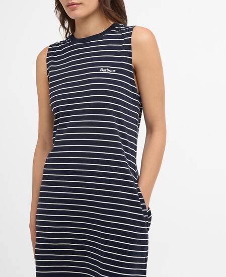 Hartland Striped Mini Dress Navy/Cloud Stripe