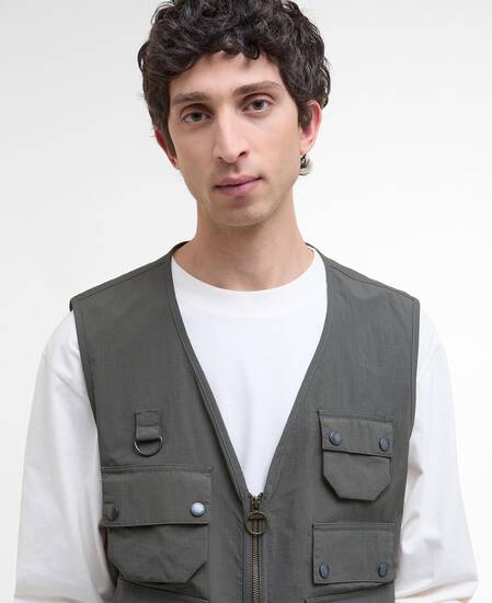 Weste Utility Editor Casual Olive Ink