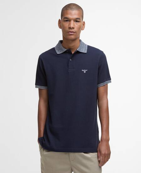 Marlton Tailored Short-Sleeved Polo Shirt Navy