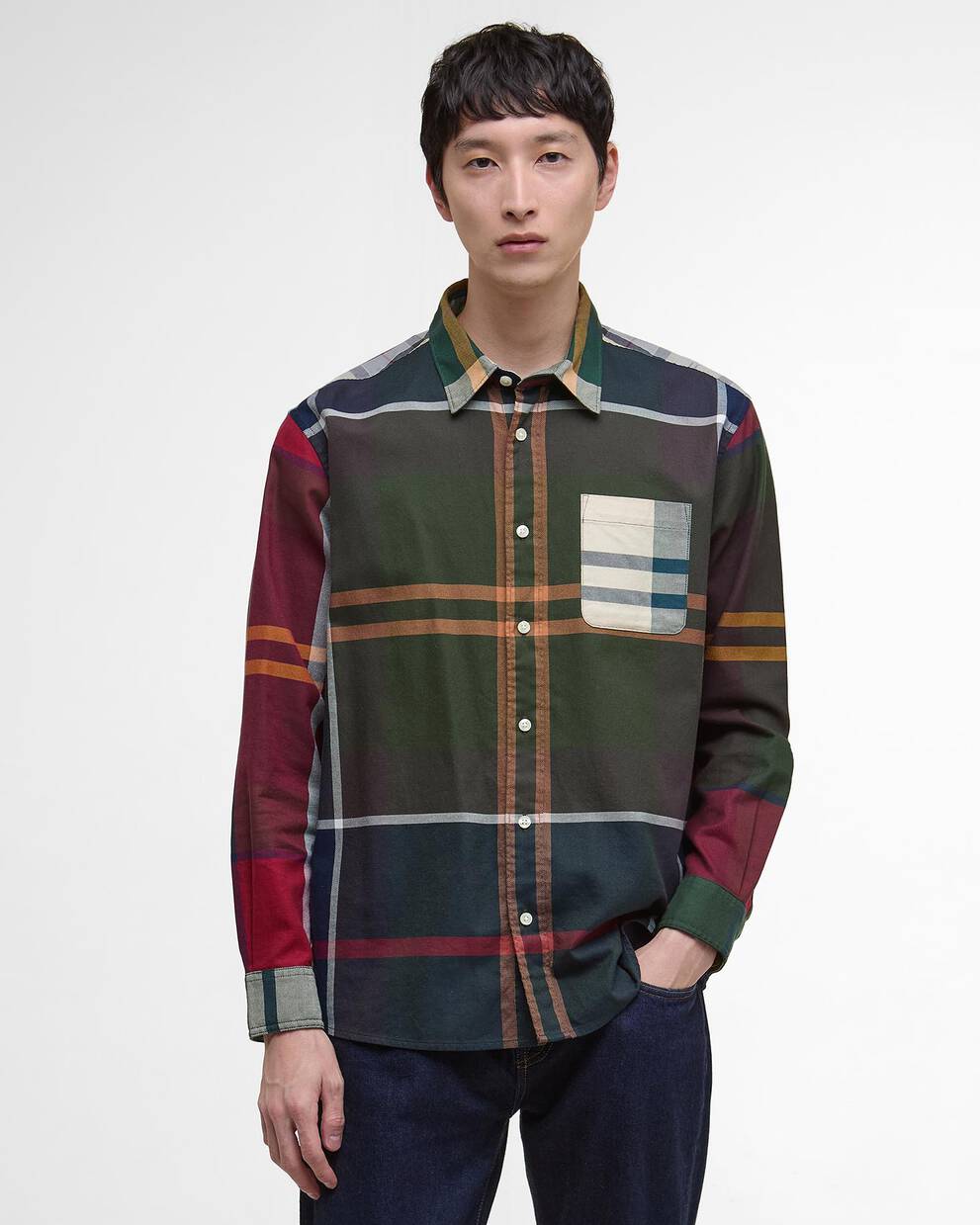 Hemd Patchwork Oversized Tartan