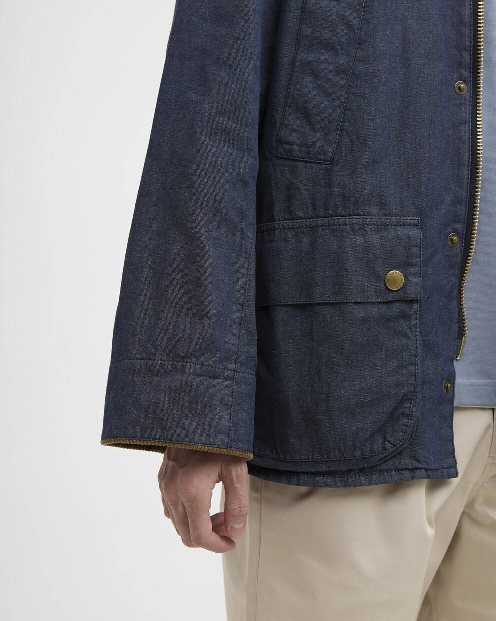 Oversized Bedale Denim Casual Jacket