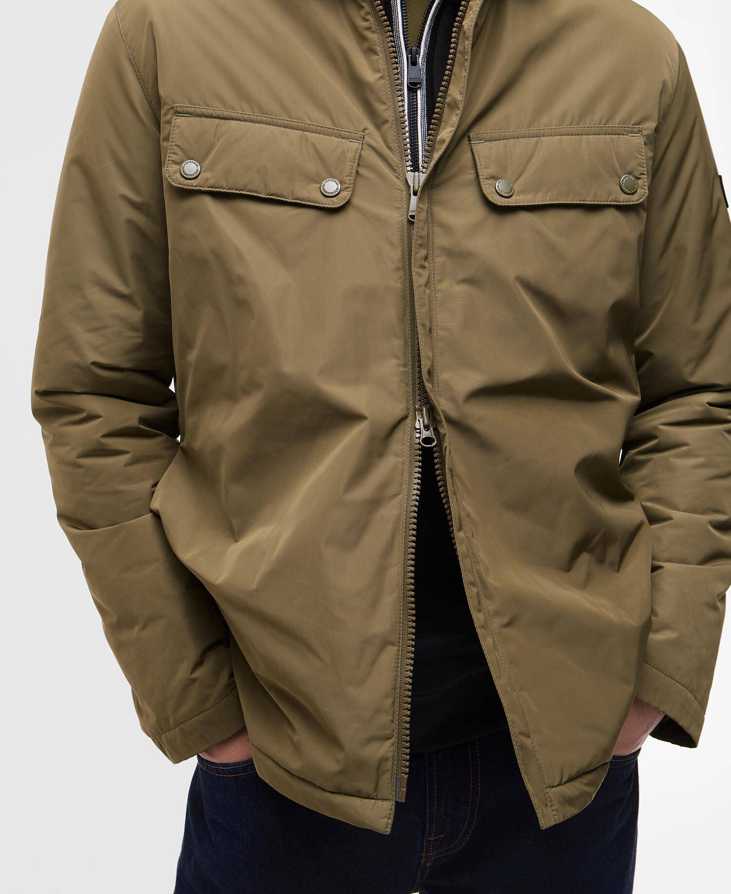 Padded Ariel Shirt Jacket Light Sage image number 4
