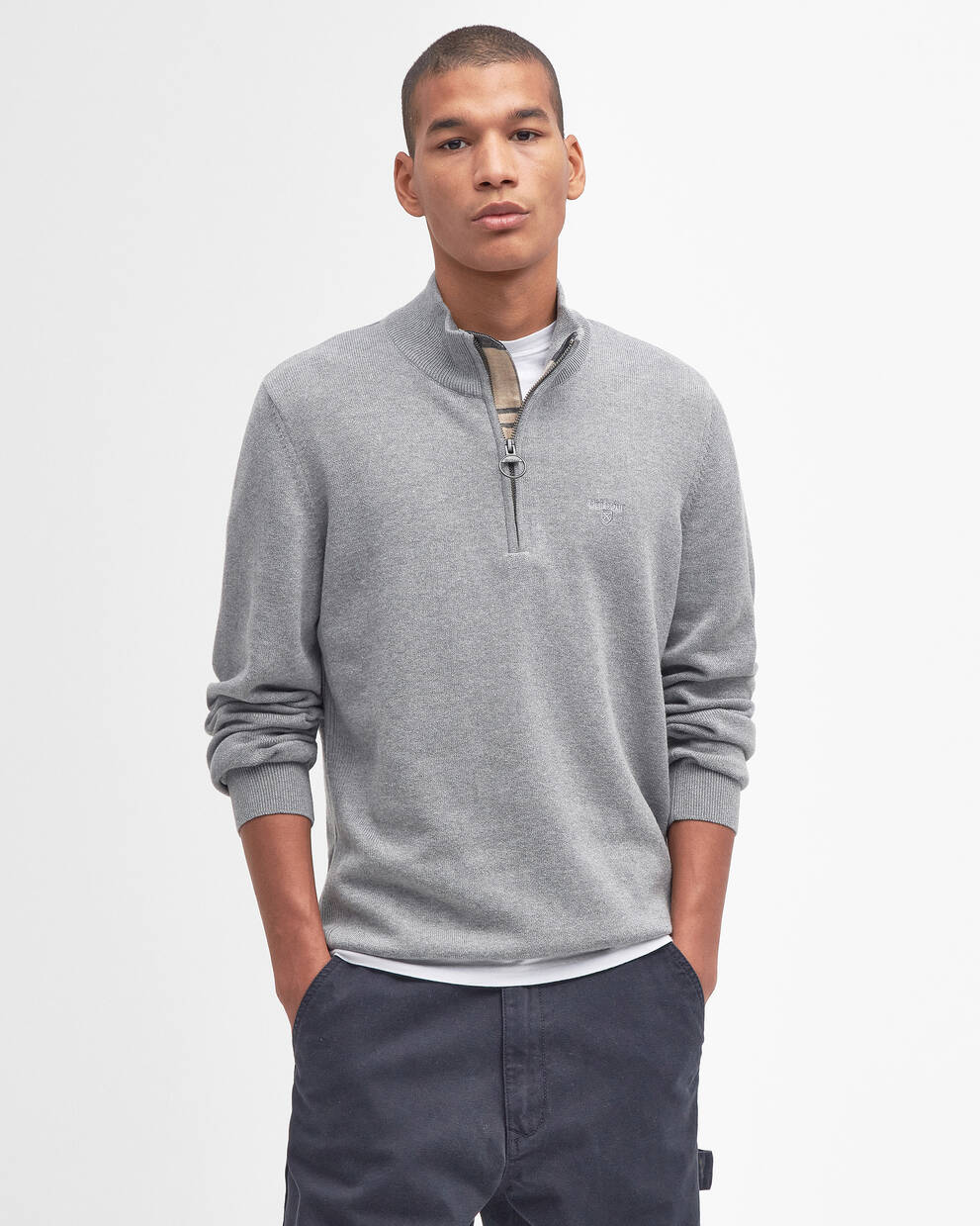 Cotton Half-Zip Jumper