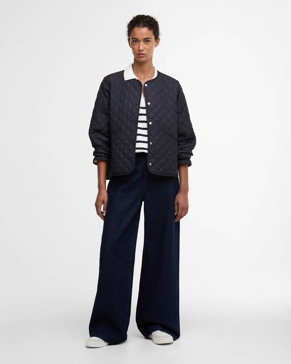 Cashel Collarless Quilted Jacket