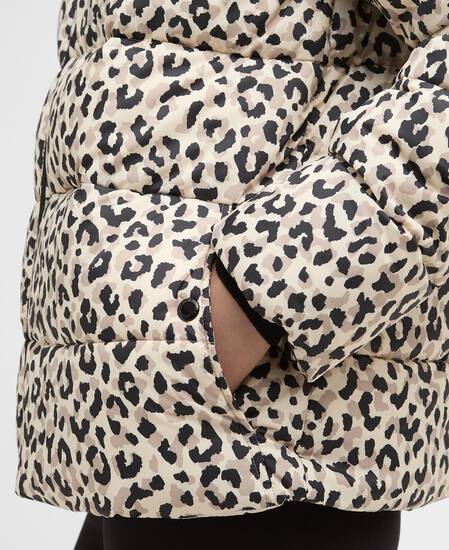 Piumino Olivios con stampa Jasmine Leopard Print
