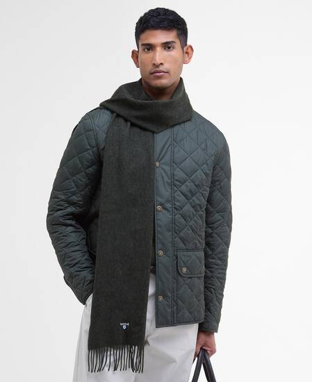 Plain Lambswool Scarf Seaweed