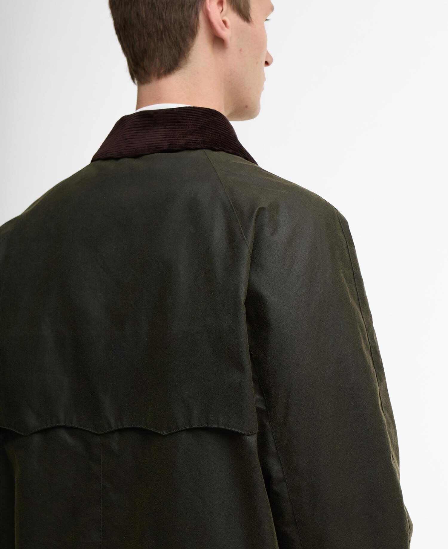 Barbour x Baracuta Tyne Waxed Car Coat Archive Olive