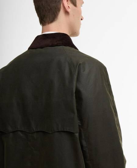 Barbour x Baracuta Tyne Waxed Car Coat Archive Olive