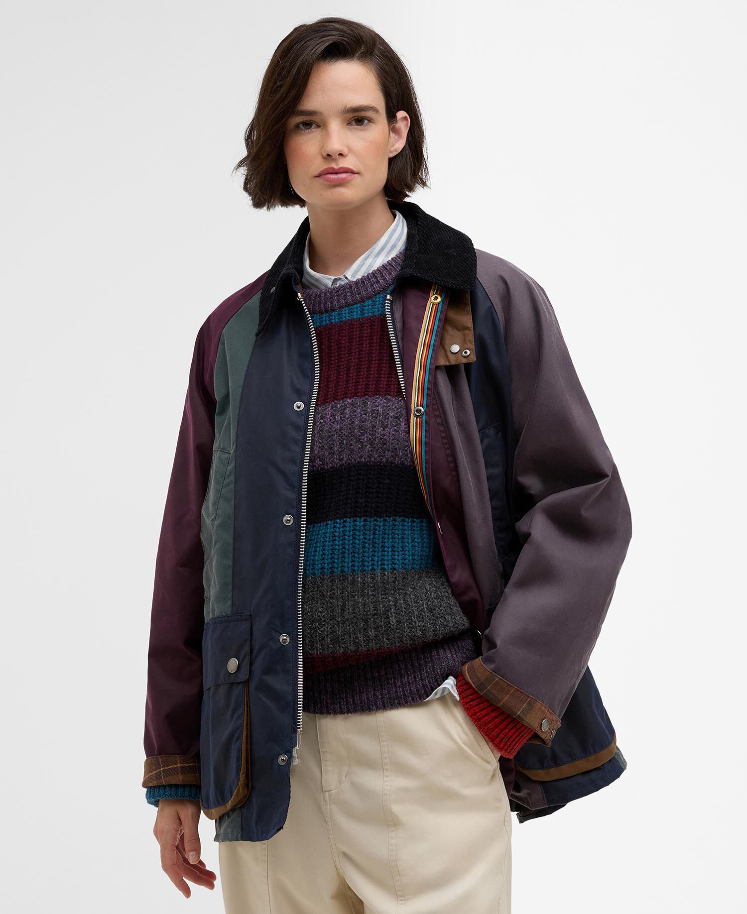Buy Paul Smith loves Barbour Striped Oversized Bedale Waxed Jacket