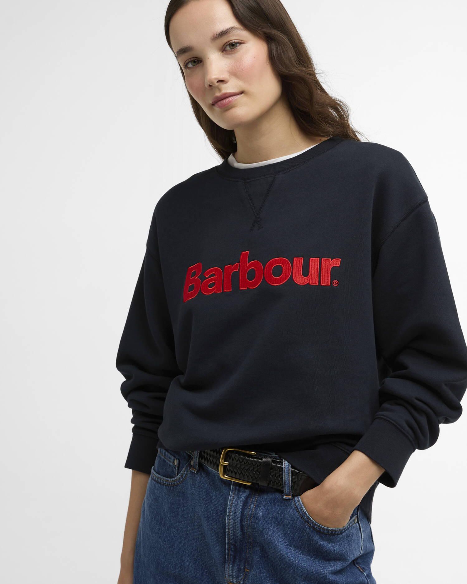 Hartland Logo Sweatshirt Navy image number 3