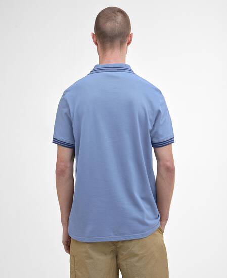 Calibrated Tipped Polo Shirt Manor Blue