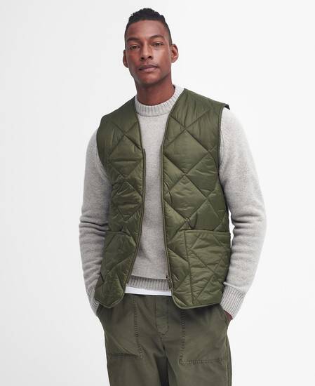 Gilet con trapuntatura a quadri grandi Fern