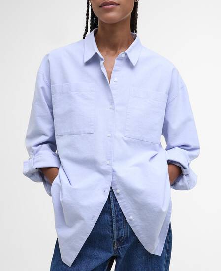 Highclere Oversized Oxford Shirt Pale Blue