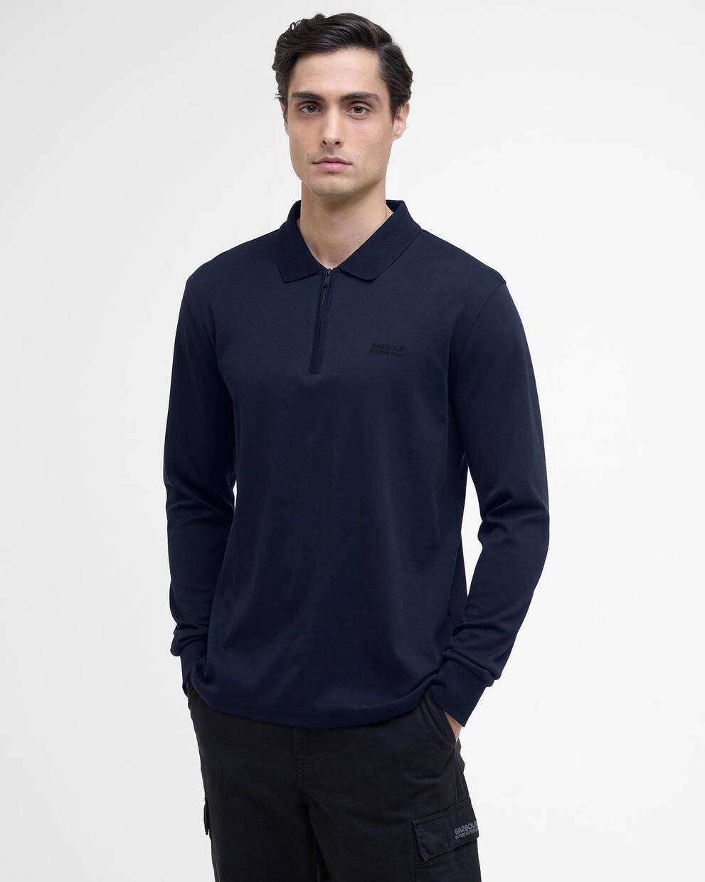 Innes Interlock Long-Sleeved Polo Shirt