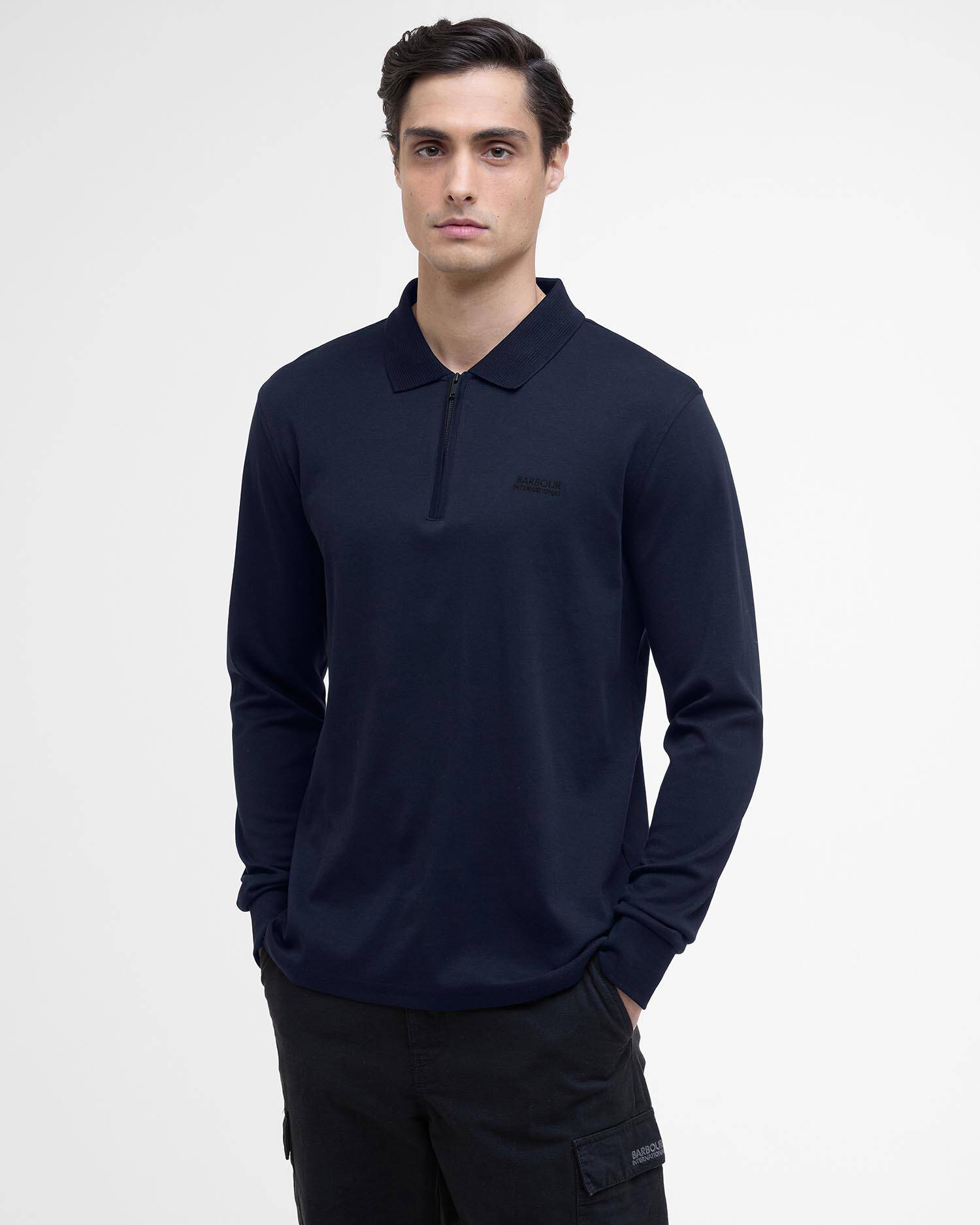 Innes Interlock Long-Sleeved Polo Shirt image number 0