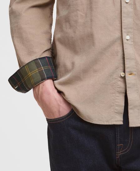 Ramsey Tailored Long-Sleeved Shirt Washed Stone