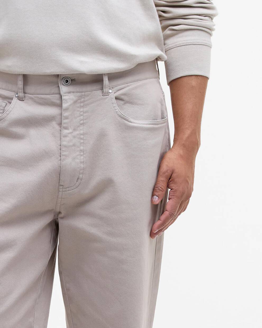 Washed Stretch Regular Trousers