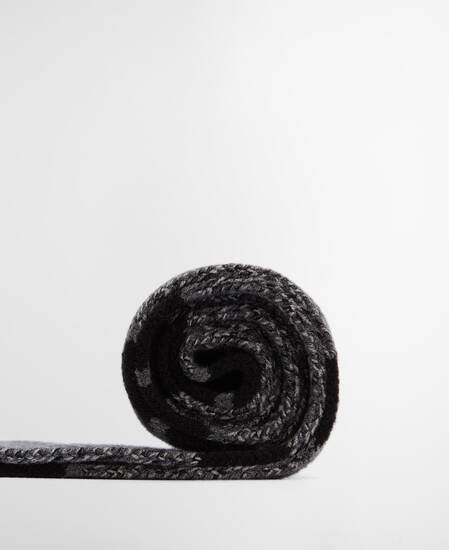 Boston Beanie & Scarf Gift Set Black/Grey